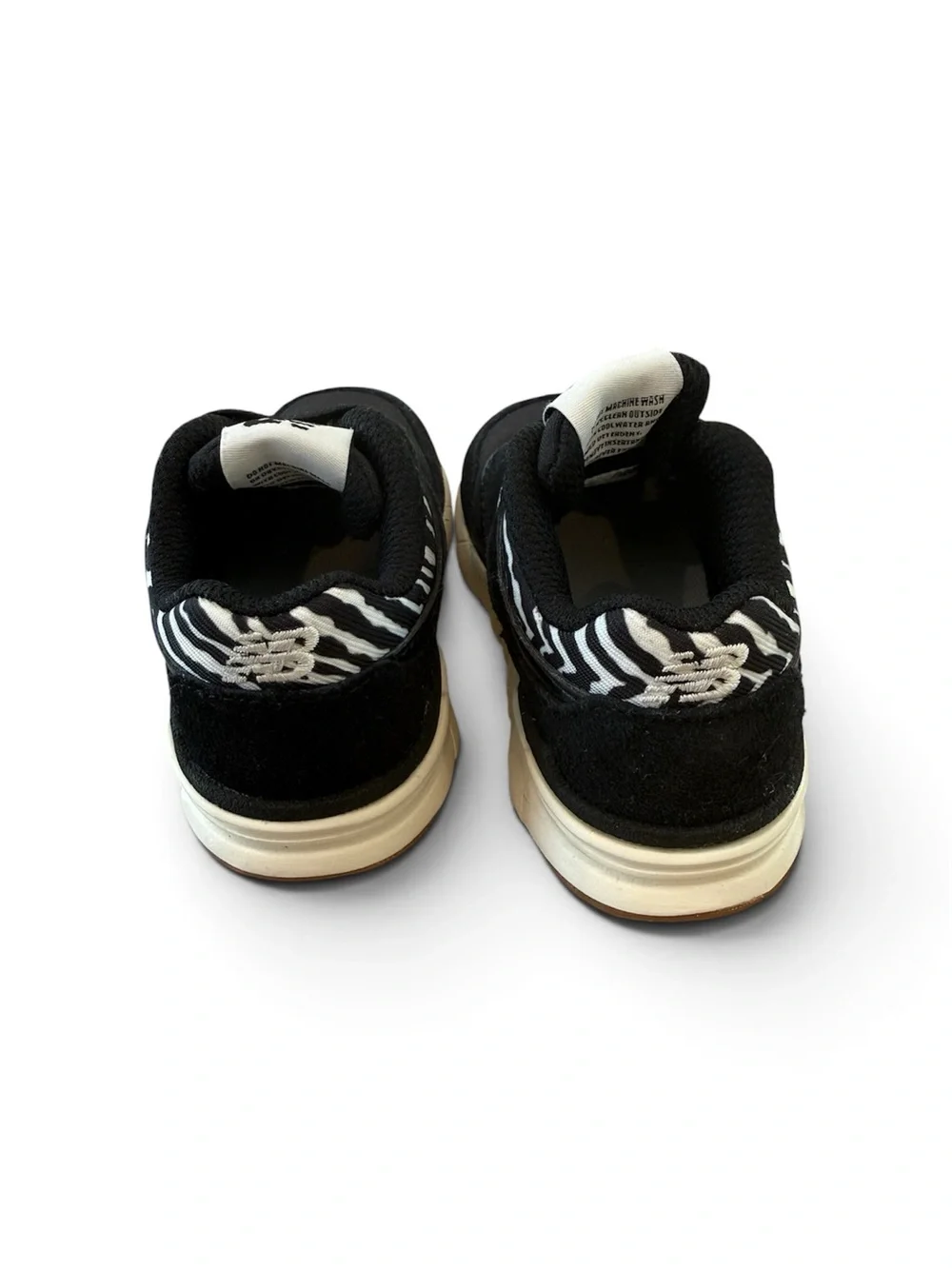 New Balance Kids' Black Zebra Accent Running Shoes